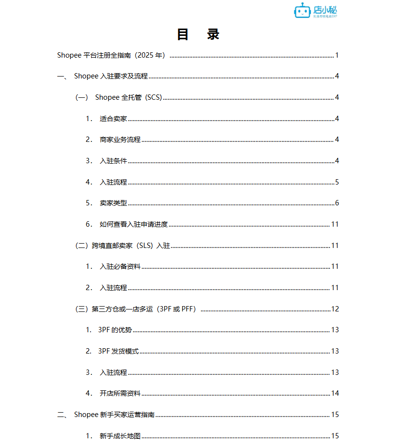 shopee开店入驻资料