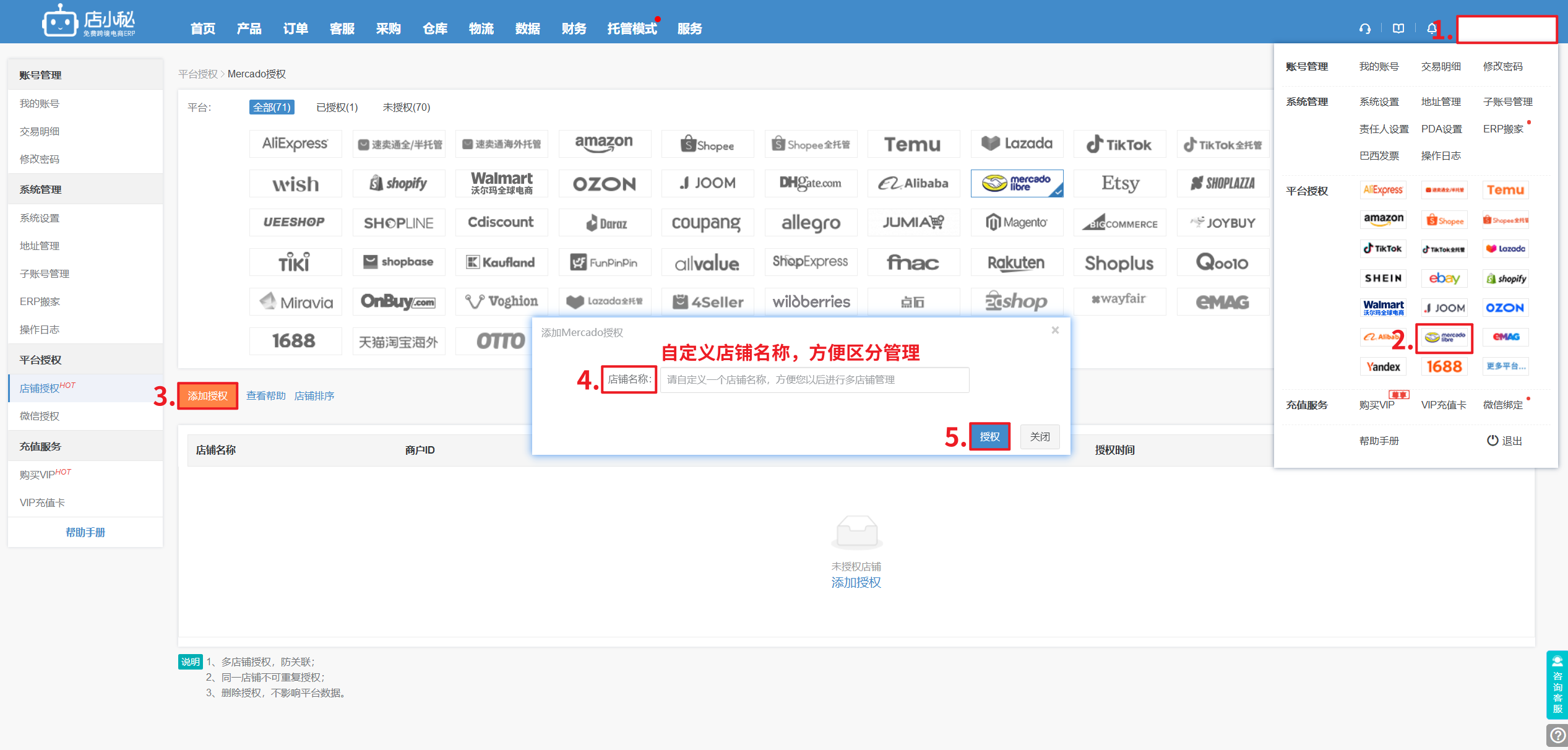 美客多电商erp
